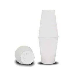 Silicone Two-Cone Closure 14.5 mm No Channel White Laboratory Consumable
