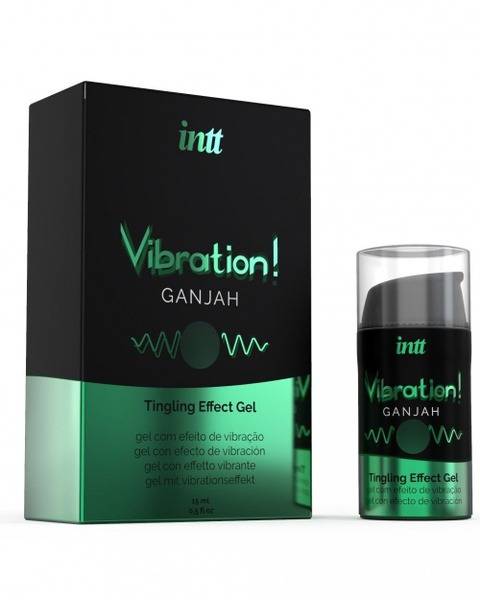 Intt Vibration! Ganjah Water-Based Lubricant Gel with Vibrating Effect, 15 ml