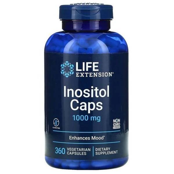 Life Extension Inositol Caps 1000 mg, 360 vegetable capsules