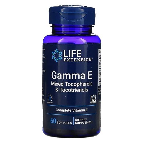 Life Extension Gamma E, Tocopherol and Tocotrienol Blend, 60 Softgels