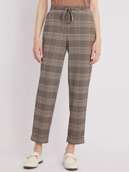 Zolla Women's Jogger Pants Beige Demi-Season Casual Fit Size 44