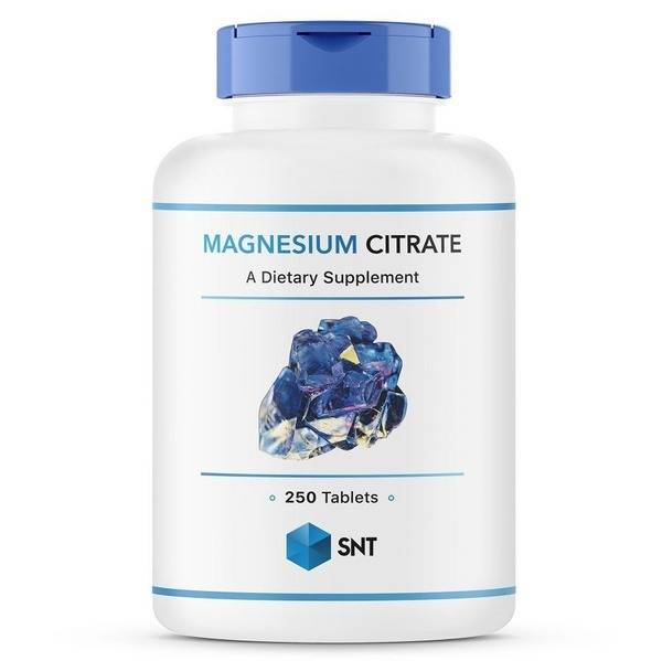 SNT Magnesium Citrate 1800mg for Normalizing Heart Rhythm, 250 Tablets
