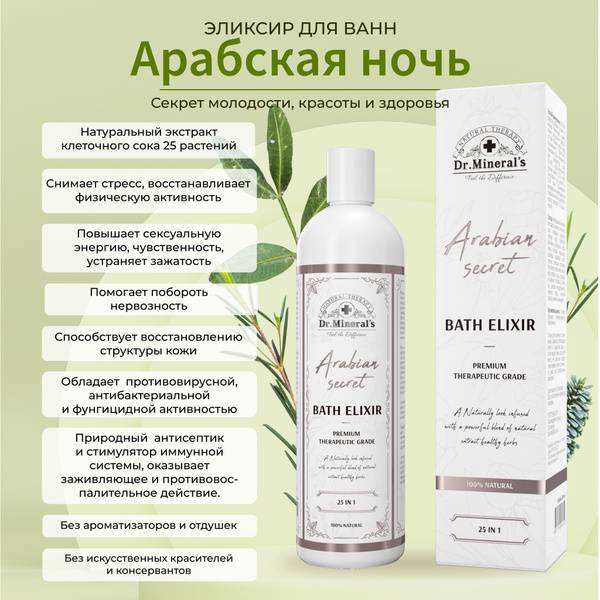 Arabian Night Bath Elixir: 25 Botanical Extracts for Youthful Radiance & Energy