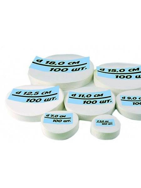 Ashless Paper Filters "Blue Ribbon" 110 mm, 100 Count