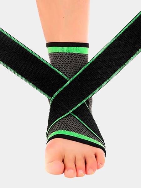 Elastic Ankle Support Brace, Green, Adjustable Stabilizer