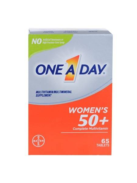 Bayer One A Day Women's 50+ Complete Multivitamin Supplement, 65 Tablets