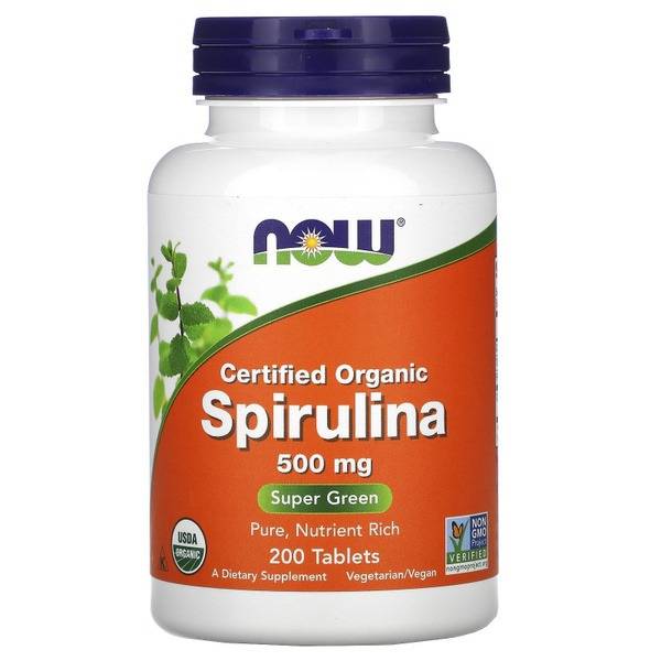 NOW Spirulina 200 Tablets 535.45 mg