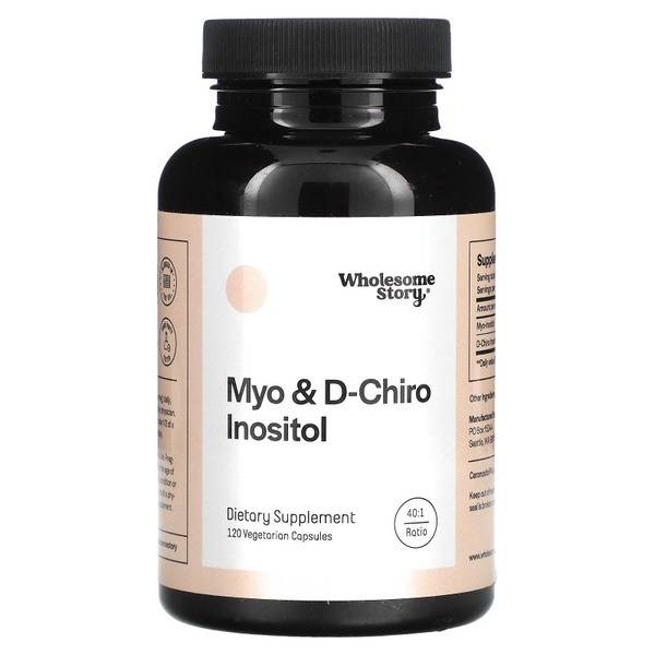 NOW Myo-Inositol & D-Chiro Inositol Supplement, 120 Veg Capsules