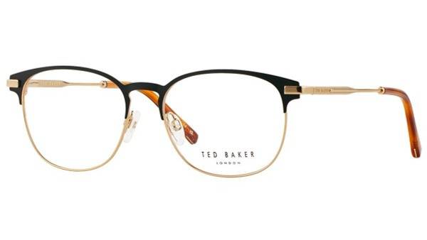 Ted Baker Men's and Boys' Clubmaster Eyeglass Frame - Gold, Matte Black