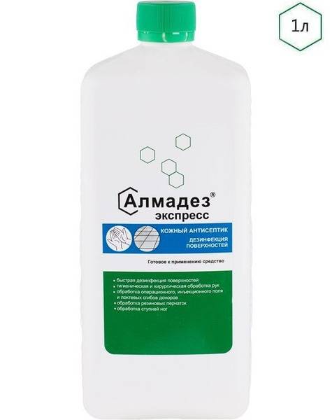 Almadez Express 2-in-1 Antiseptic for Skin and Surface Disinfection 1000 ml