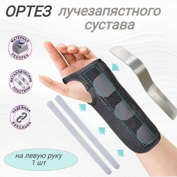 HANOX Wrist Brace with Metal Splint, Left L