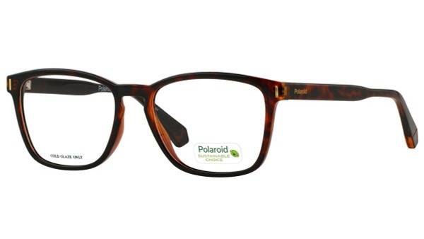 Polaroid D462 Rectangular Unisex Eyeglass Frame - Dark Tortoiseshell 138mm
