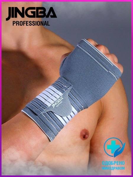 JINGBA PROFESSIONAL Firm Support Wrist Brace, Universal Hand, S-M, Nylon, Gray
