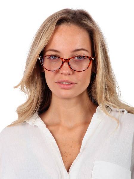 Pretty Mania non-prescription eyeglass frame — cat-eye plastic — 130 mm total width