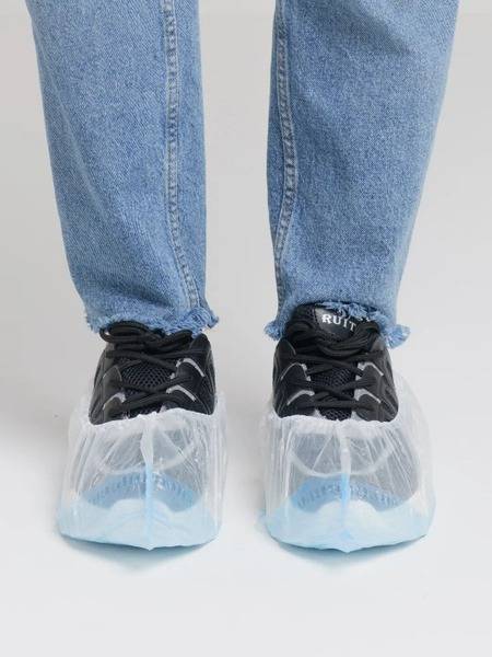 Medium-Density Disposable Overshoes with Double Sole, 50 Pairs, PND