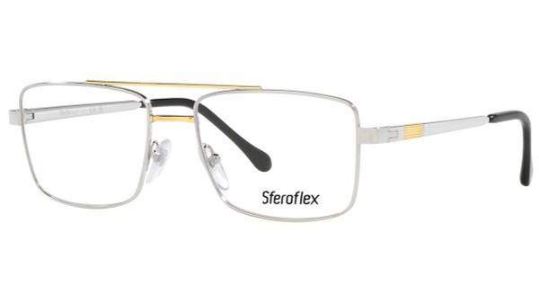 Sferoflex SF 2296 131 Eyeglass Frame, Silver-Gold, 56 mm Lens Width