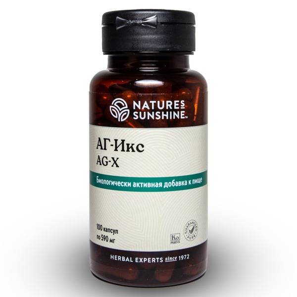 Nature's Sunshine AG-X Digestive Support Capsules, 590 mg, 100 Count