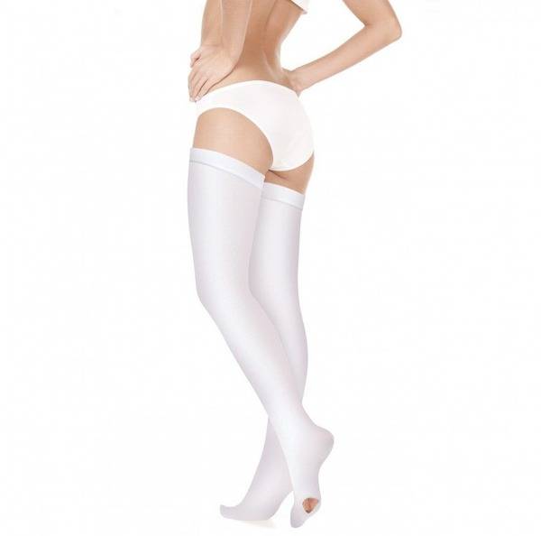 Luomma Idealista Compression Stockings White, 1st Class Compression