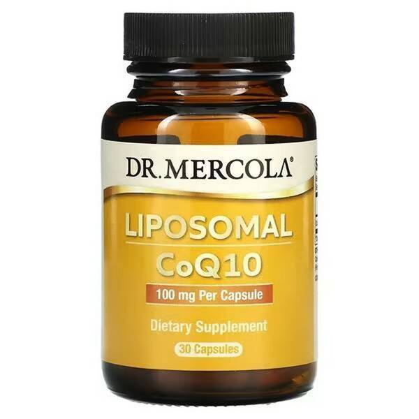 Dr. Mercola Liposomal CoQ10 Supplement - 100mg Antioxidant Power, 30 Capsules