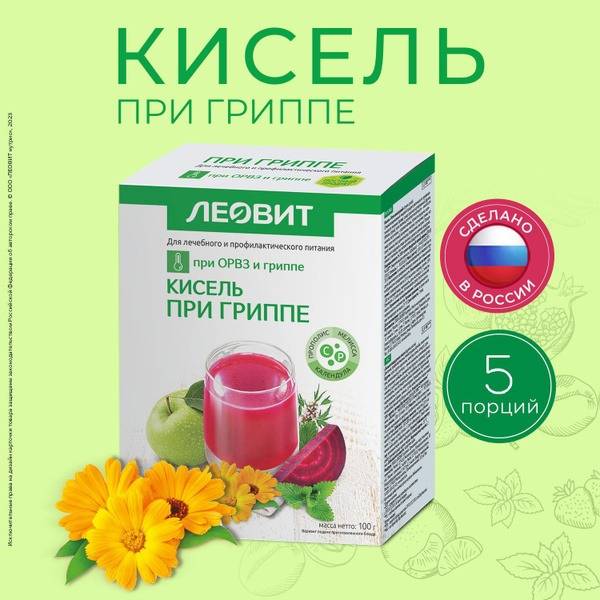 Leovit Vitamin Berry Drink Mix for Flu Relief (5 x 20g Sachets)