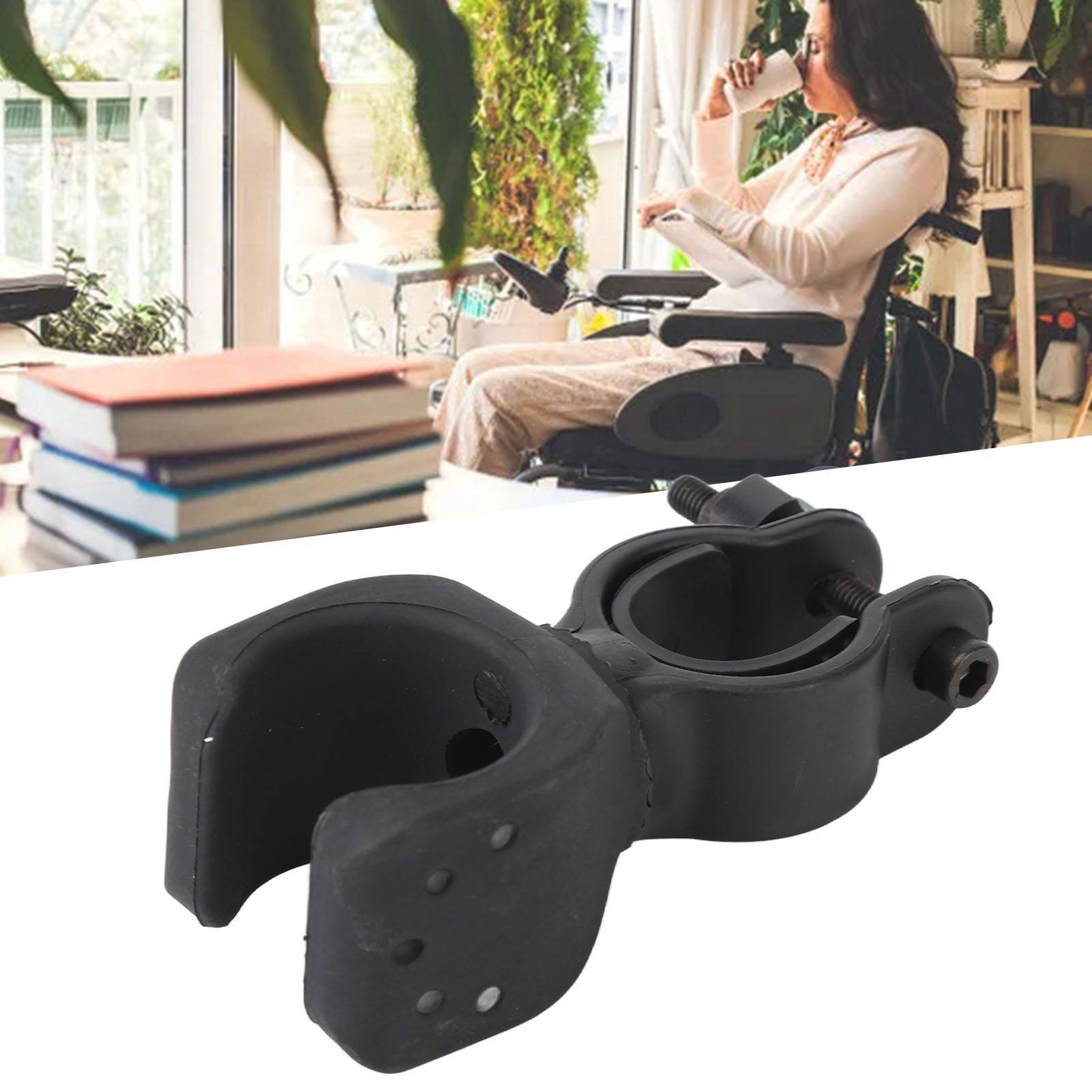 Crutches and Cane Holder – 360° Rotating Stand – Black – 1 Pack #9
