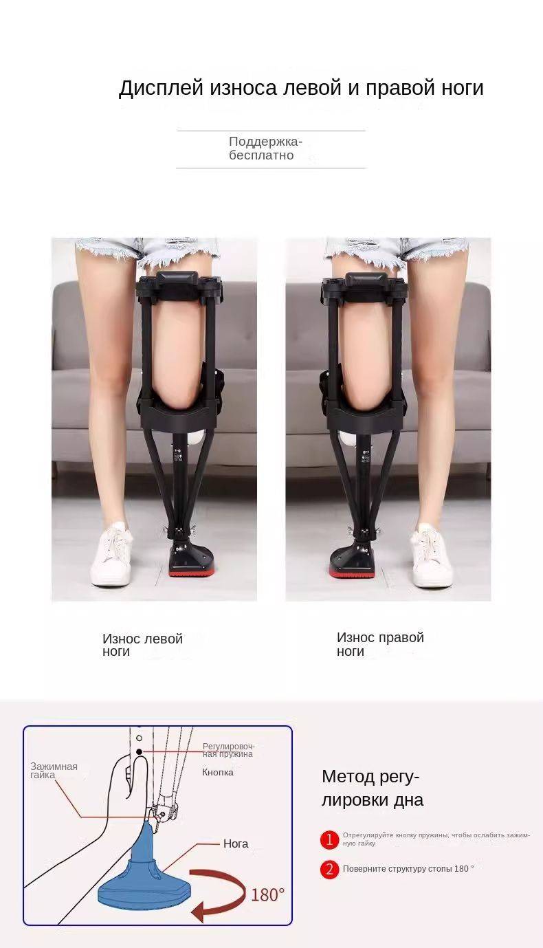Crutch Holder – Non‑Slip, 180° Adjustable, Universal Size, Black #5