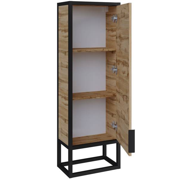 1Marka GRUNGE LOFT Tall Bathroom Cabinet, Floor-Standing/Wall-Mounted, Wotan Oak