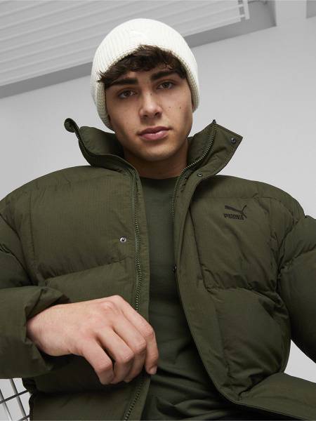 PUMA Archive Mid Fit Beanie Winter Hat Acrylic Warm White
