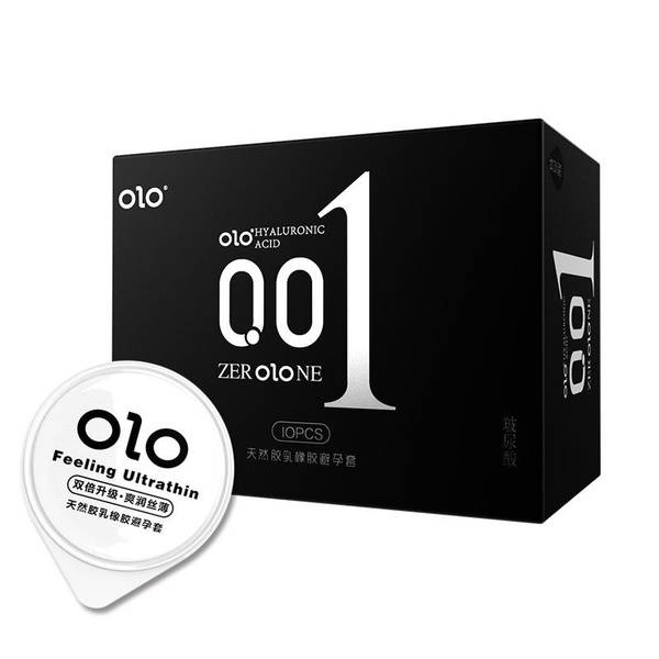 OLO Ultra-Thin Lubricated Condoms 10 Pack 0.01 mm, 10 Count