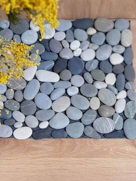 Acupressure Foot Massage Mat with Ocean Stones & Pebbles