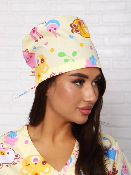 Textile Shop Medical Cap - Light Yellow, Universal Fit