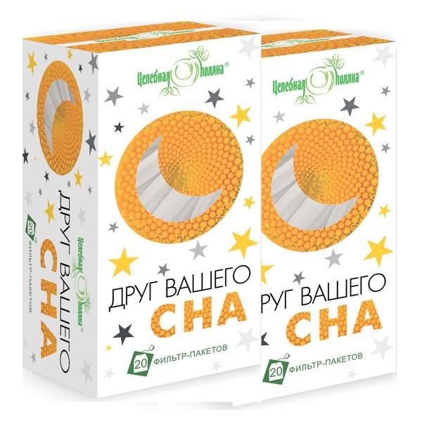 Tselebnaya Polyana 'Friend of Your Sleep' Herbal Tea, 2 Packs, 40 Filter Bags