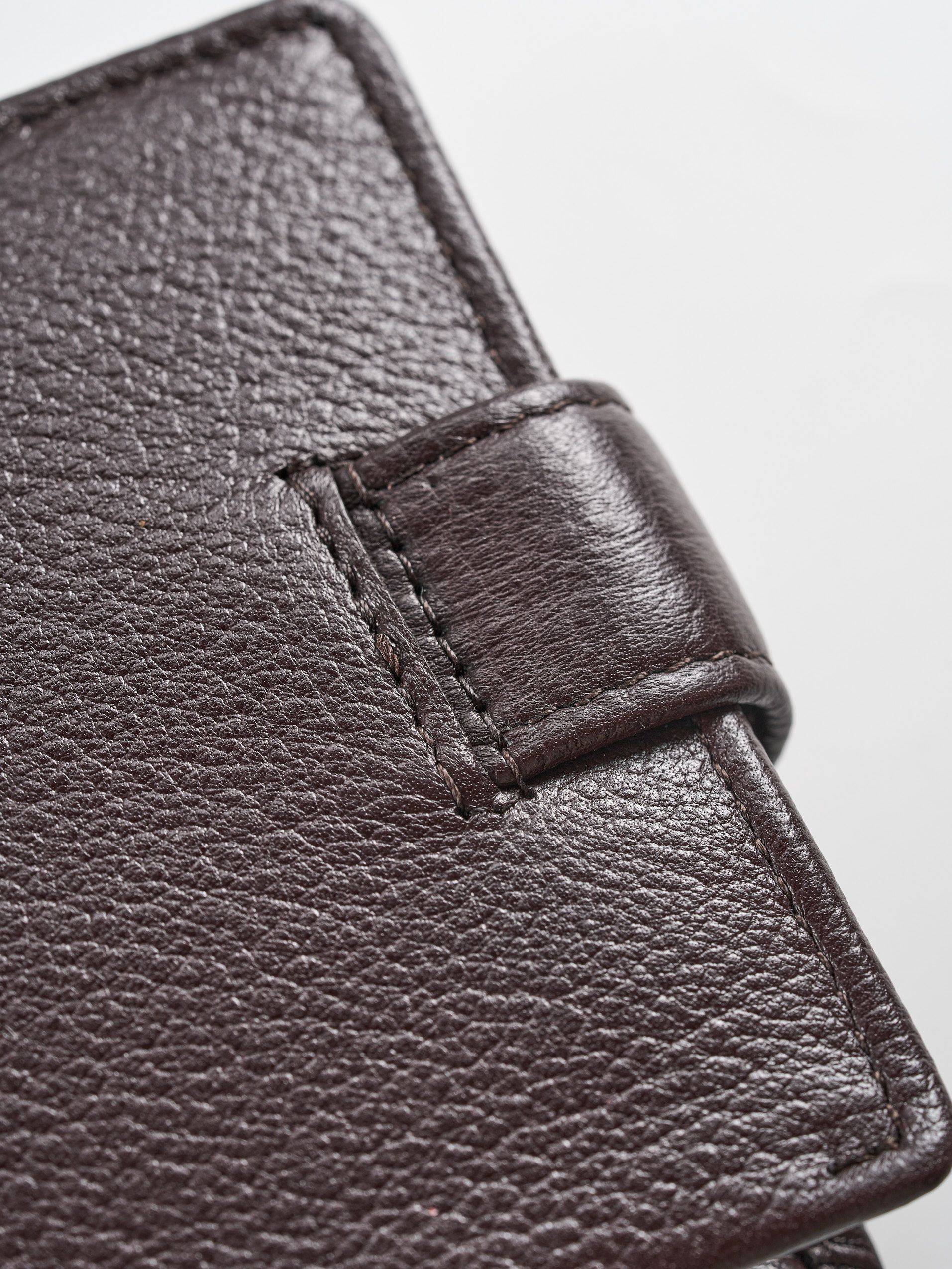 TECUM Men Natural Leather Wallet Brown 12.5 x 9.5 x 2.5 cm #14