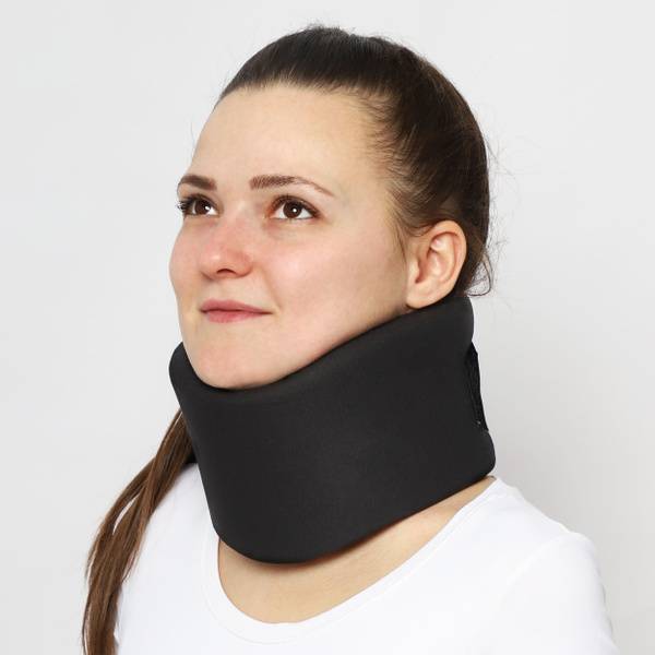 Kreyt Cervical Brace F-323 Black Size 10 Adult Collar 10 cm Height