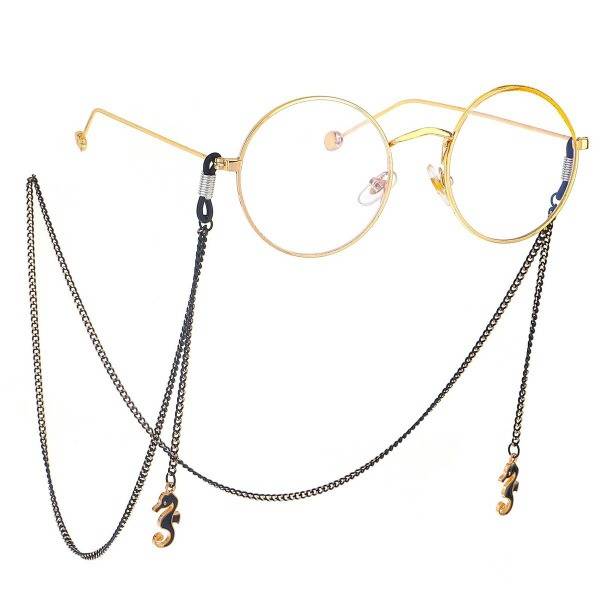 Eyeglass Chain Holder with Seahorse Design