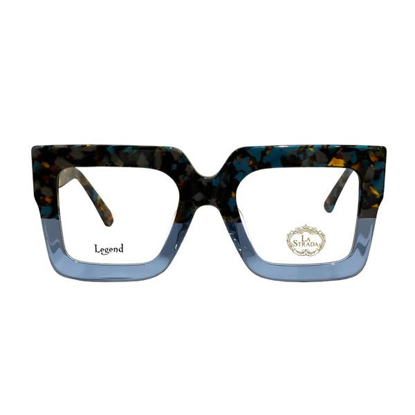 La Strada Eyeglass Frame Square Polished Acetate 53 mm