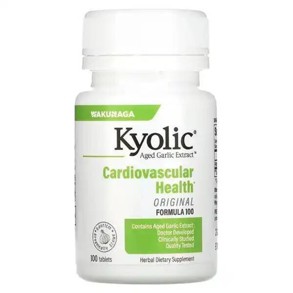 Kyolic Aged Garlic Extract Supplement for Heart and Blood Vessel Health, 100 Tablets