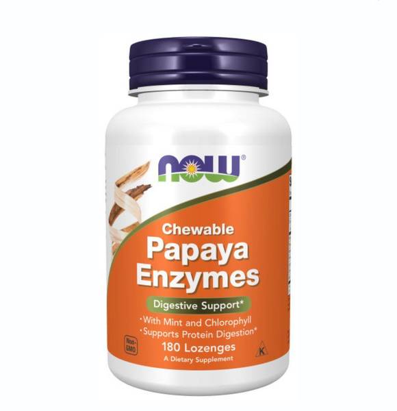 NOW Foods Papaya Enzyme Lozenges, 180 Lozenges