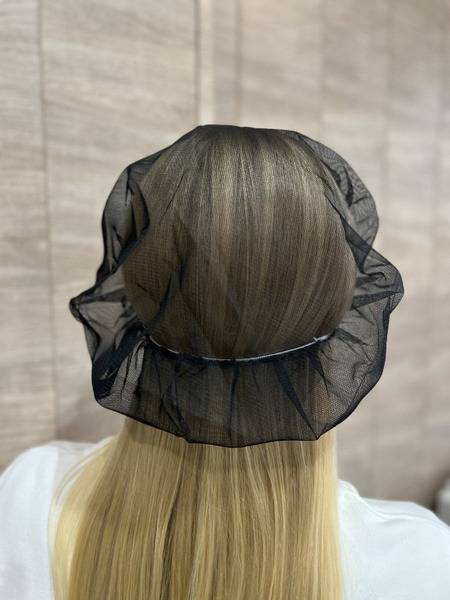 Medical Mesh Cap Black Reusable