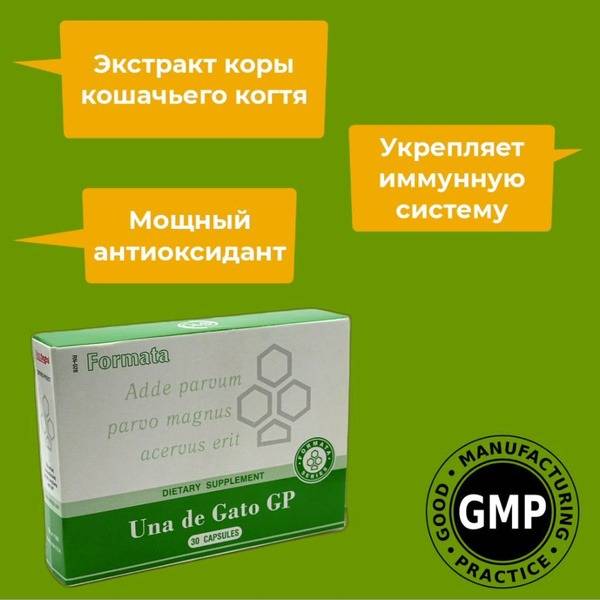 Santegra Una de Gato Cat's Claw 350 mg, 30 Capsules