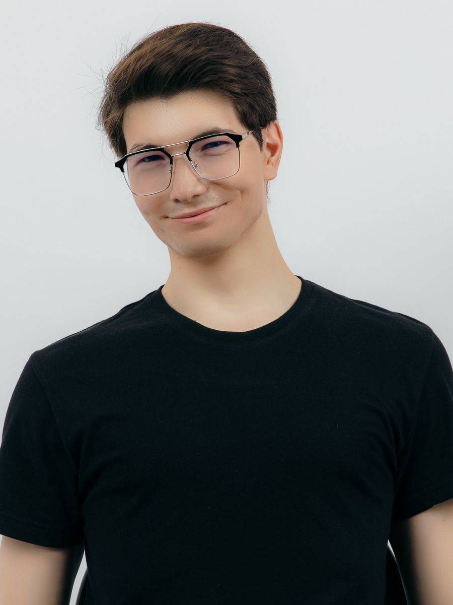 Zabologen Computer Glasses Male Silver Clear Lens Blue Blocker Plastic Metal Frame Spring-Summer 2025 #3