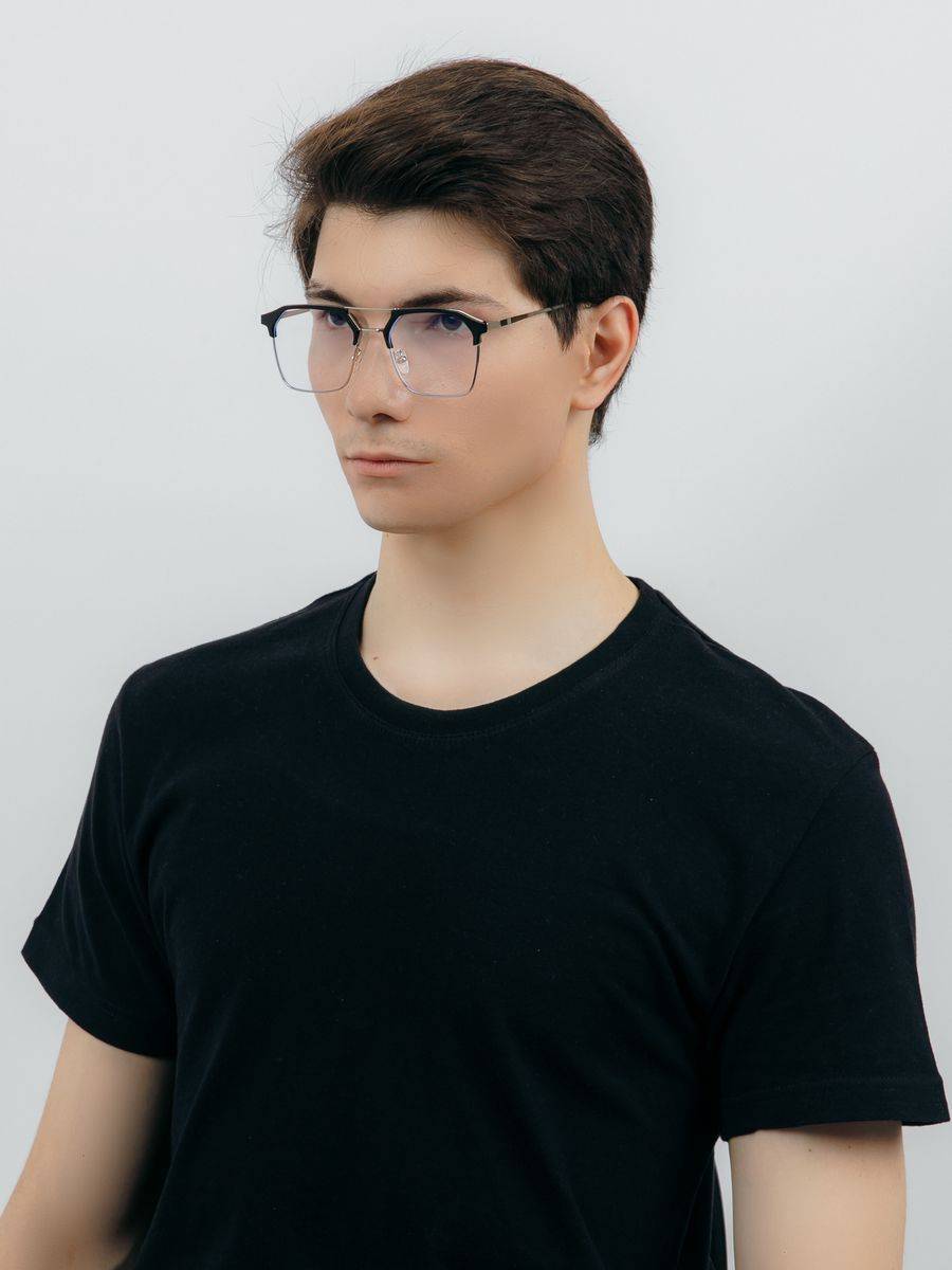 Zabologen Computer Glasses Male Silver Clear Lens Blue Blocker Plastic Metal Frame Spring-Summer 2025 #5