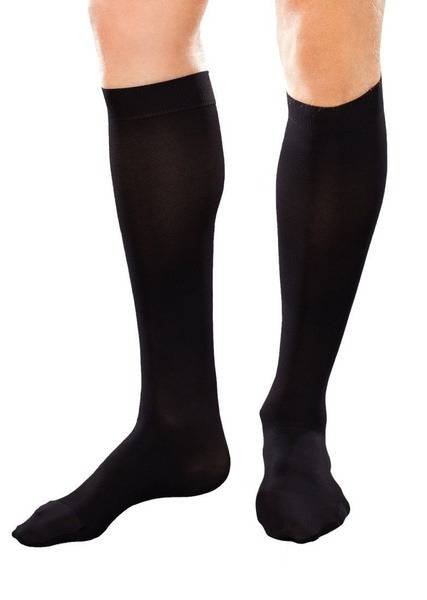 CzSalus Unisex Compression Stockings with Silver Fiber, Class 1, Black, 1 Pair