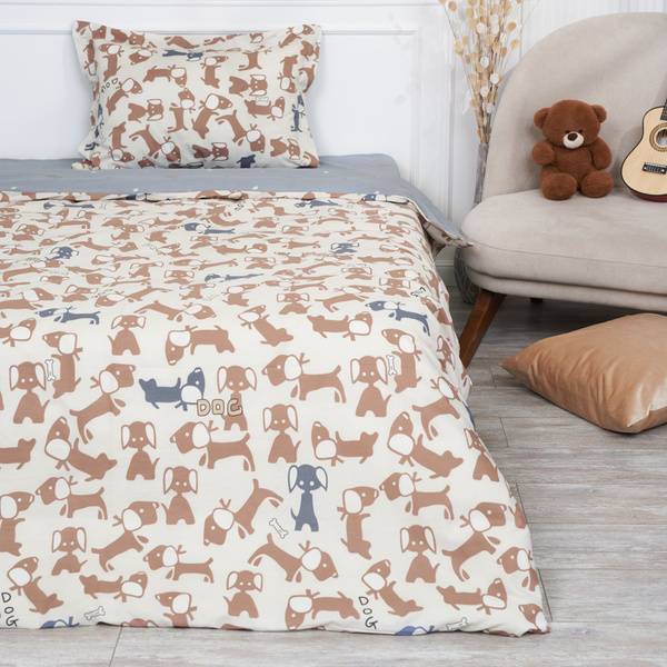 SANPA HOME 1.5-Bed Bedding Set, Sateen Cotton, 160x220 cm Duvet Cover