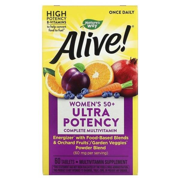 Nature's Way Alive! High-Efficacy Multivitamin for Women 50 and Older, 60 Tablets