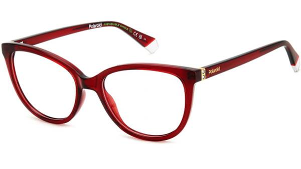 Polaroid D504 LHF Cat Eye Eyeglass Frame, Burgundy/Gold