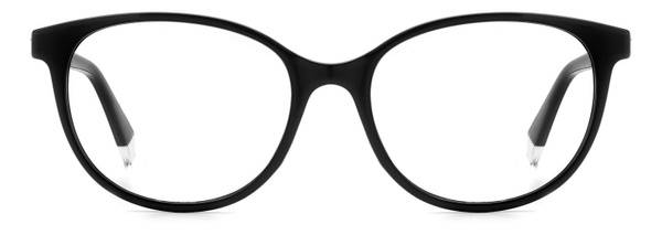 Polaroid PLD D467 807 Women's Full Rim Round Eyeglass Frame - Black