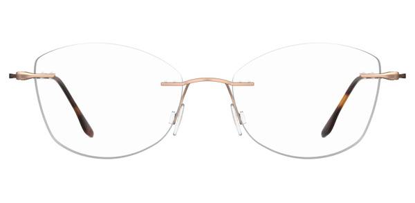 Seventh Street by Safilo 7A 580 DDB Women's Rectangular Titanium Eyeglass Frame, Gold