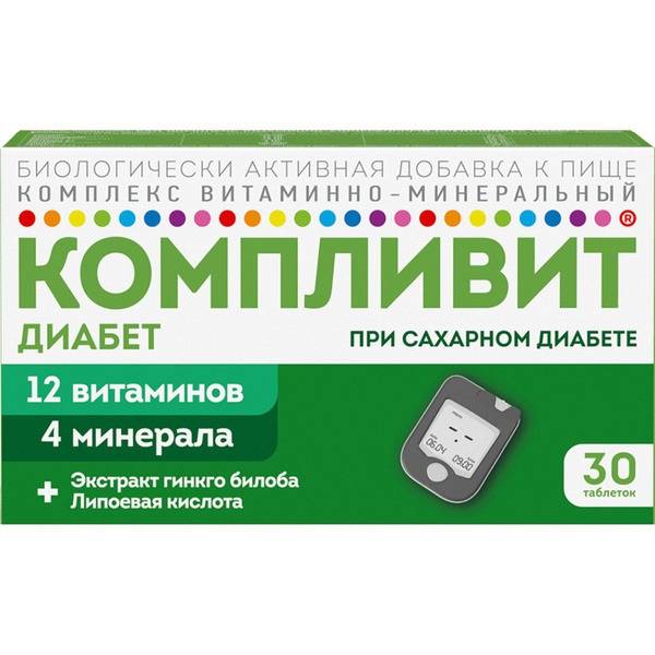 Complivit Diabetes Multivitamin Tablets, 30 Count