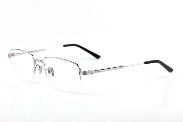 Cartier CT0348O Pure Titanium Semi-Rimless Eyeglass Frame for Myopia